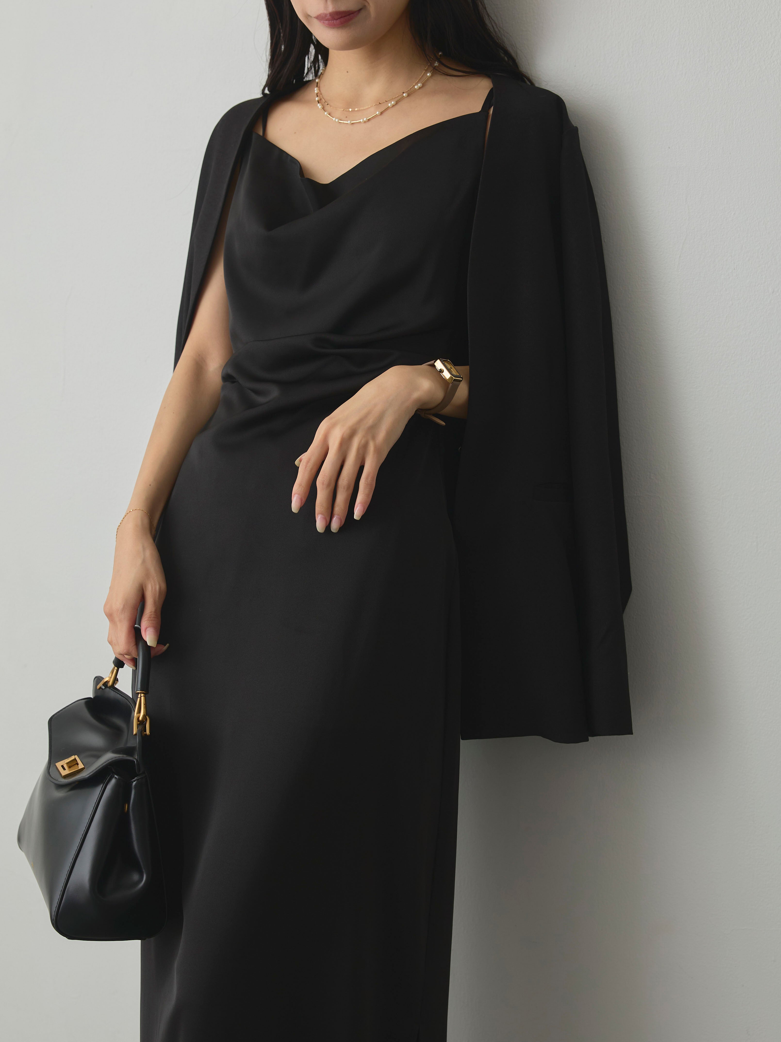 SET】【Essential】フロントホックノーカラージャケット+【Essential