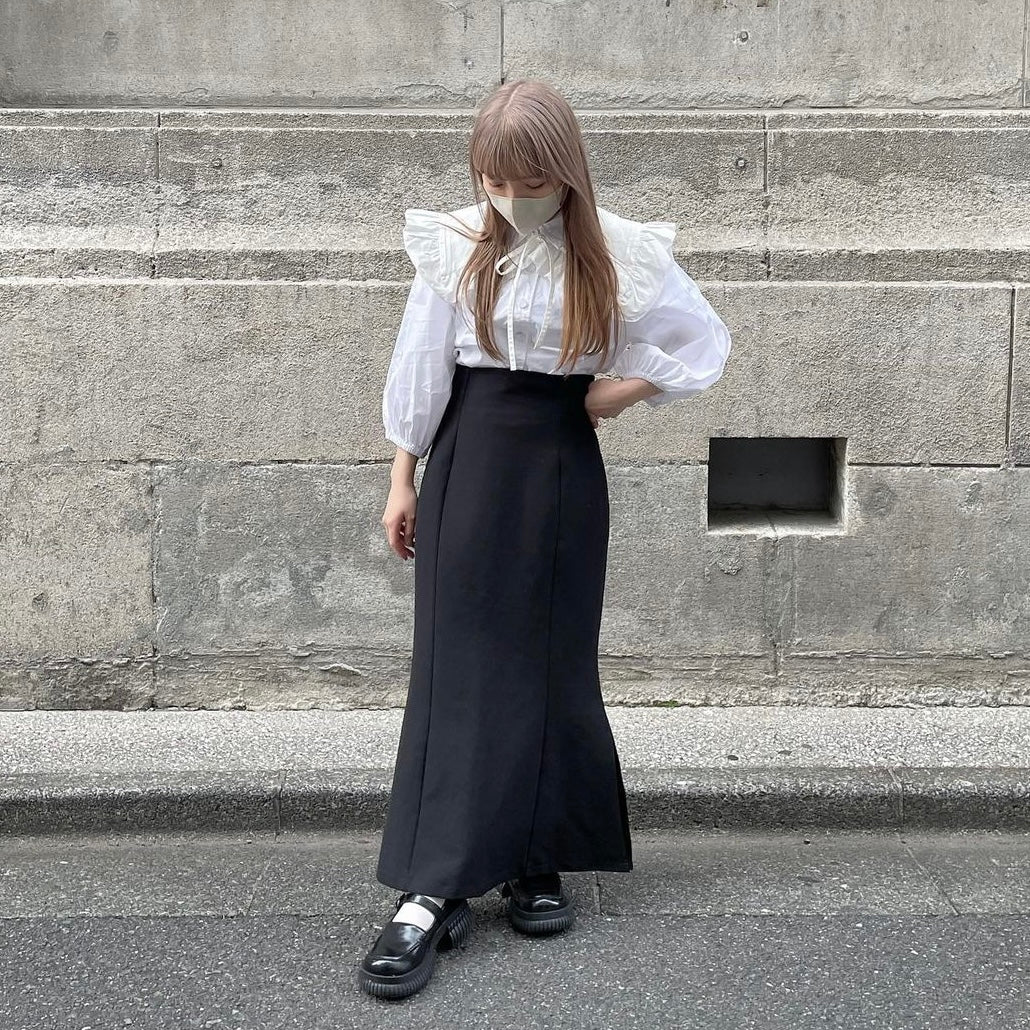 【144cm】マーメイドスカート　BLACK/SS