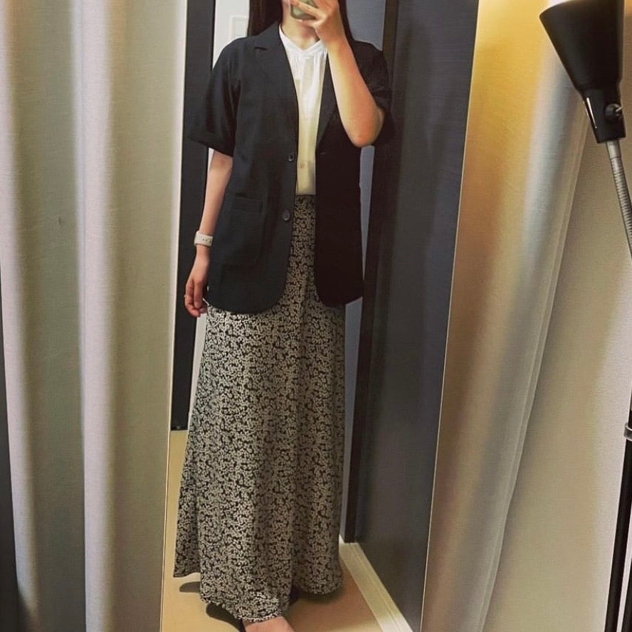 【150cm】フラワーフレアスカート　S