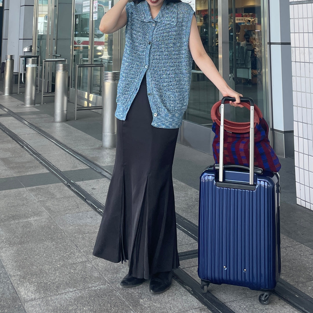 【156cm】プリーツマーメイドスカート　BLACK/S