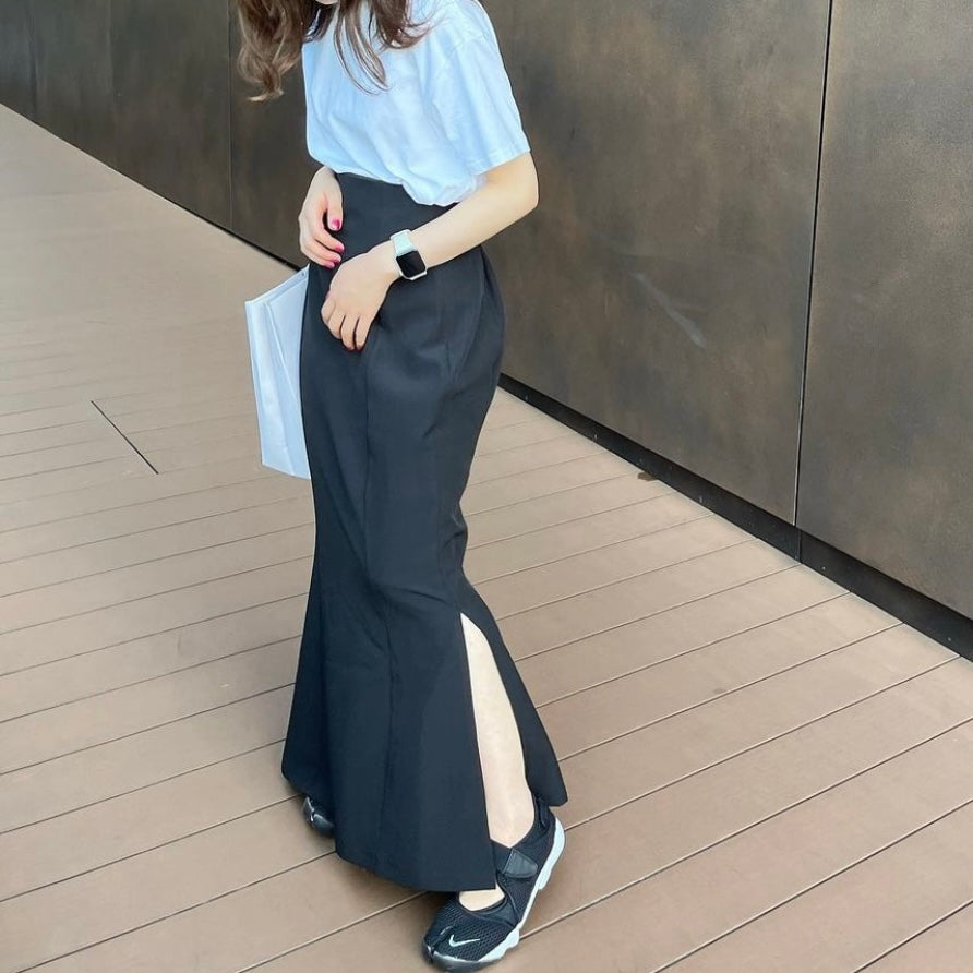 【151cm】マーメイドスカート　BLACK/S