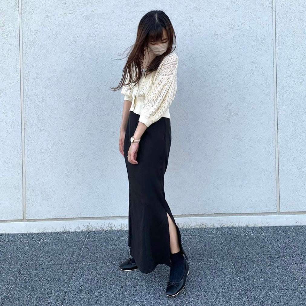 【150cm】マーメイドスカート　BLACK/S