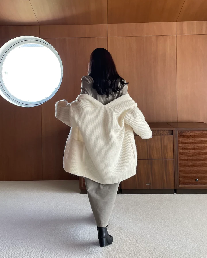 オーバーロングニットカーディガン