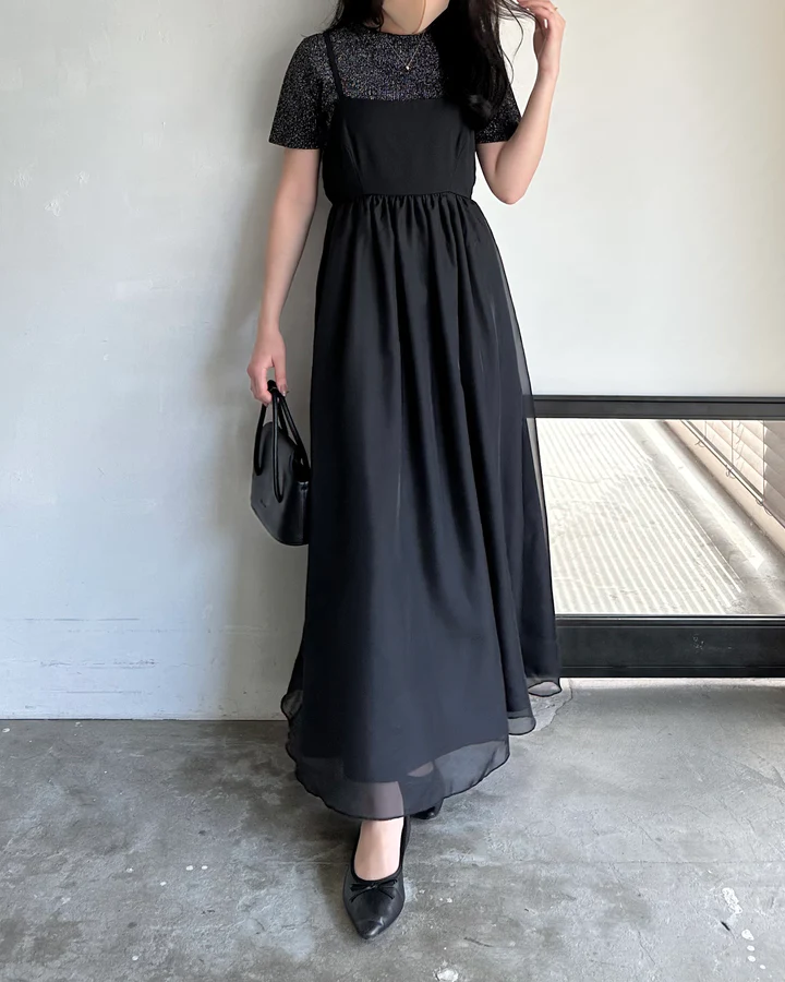 シフォンキャミワンピース