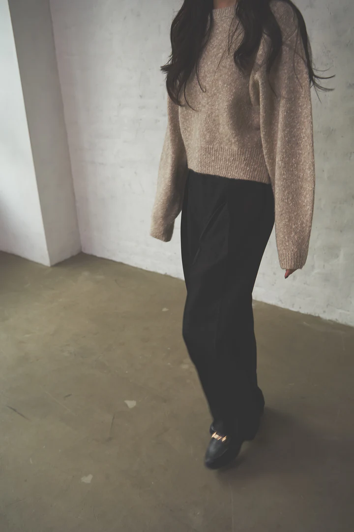 ラメショートニット