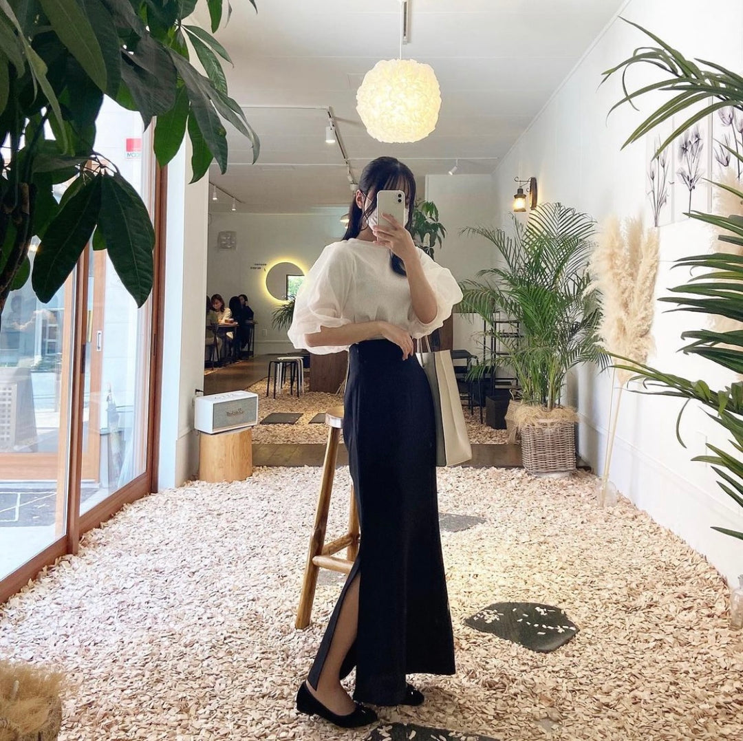 【153cm】マーメイドスカート　BLACK /S