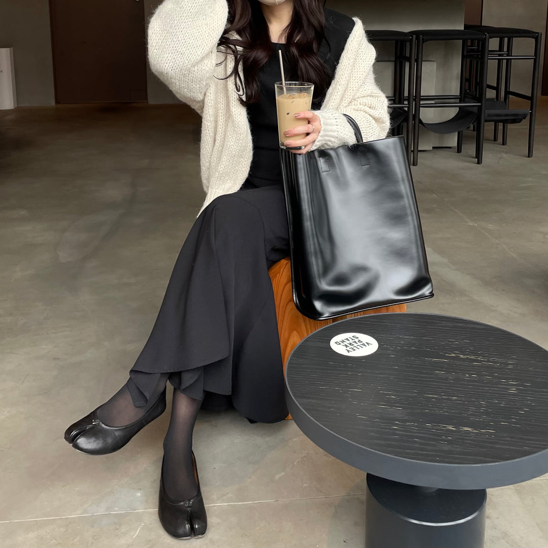 【151cm】ランダムヘムマーメイドスカート 　BLACK/M