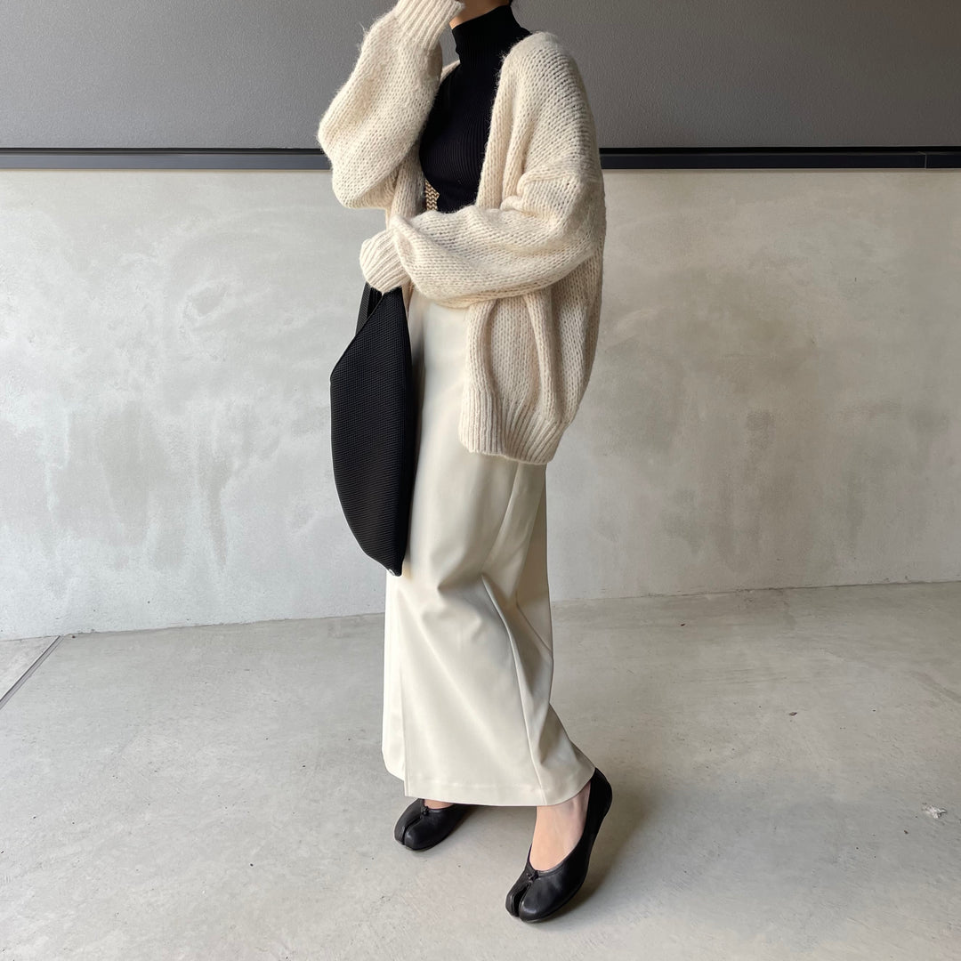 【151cm】フロントスリットペンシルスカート IVORY/S