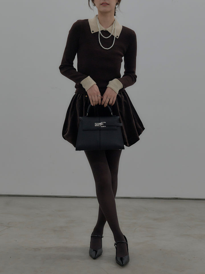 ベロアバルーンミニスカート(インパン付き)