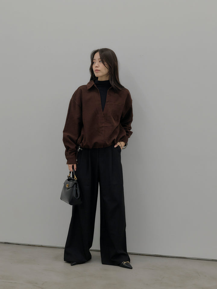 デザインタックワイドパンツ