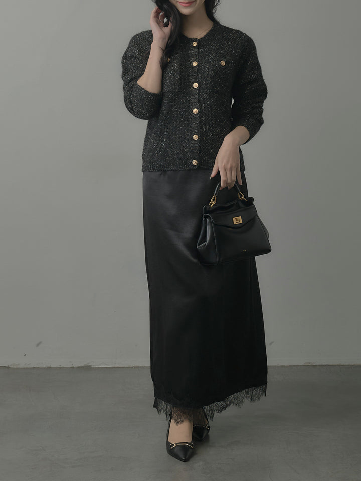 MIXニットゴールドボタンニットカーディガン