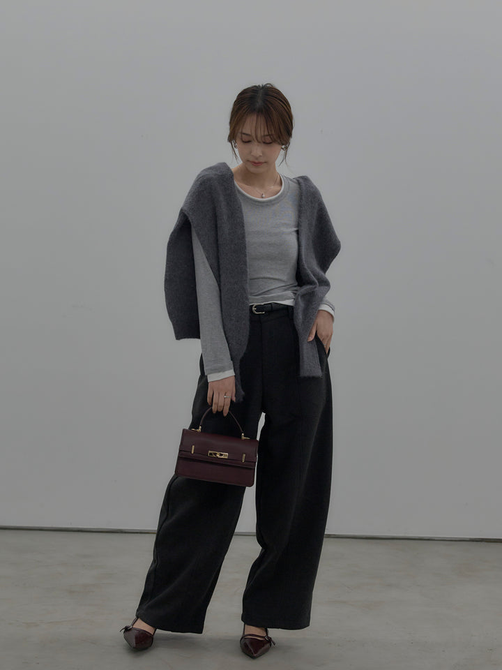 カーブデザインスウェットライクパンツ