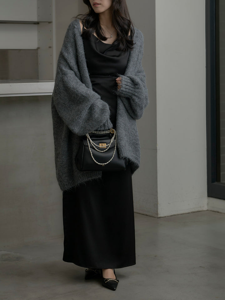 モヘアライクオーバーニットカーディガン