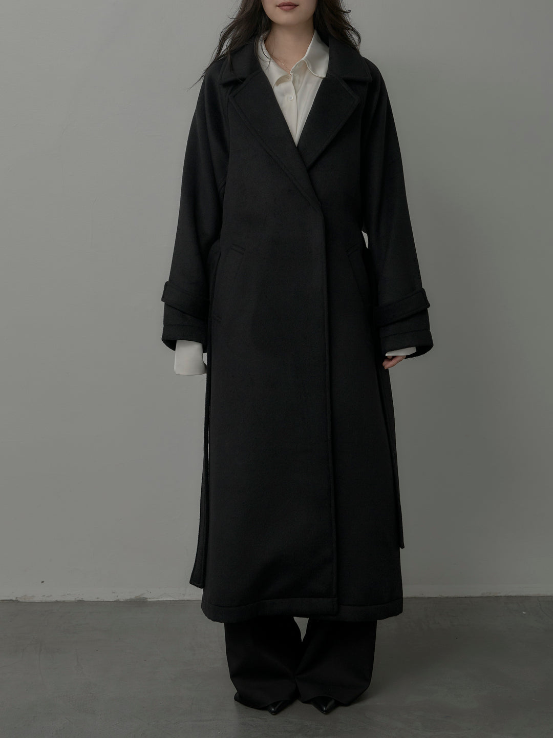 【Essential】ソフトウールリバートレンチコート