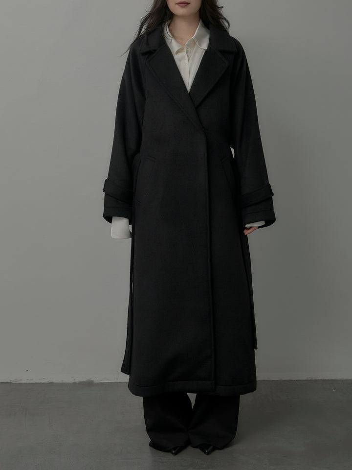 【Essential】ソフトウールリバートレンチコート