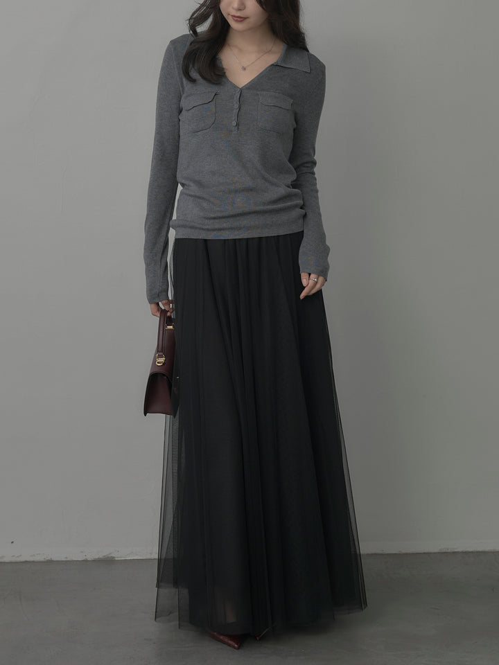 [予約]ボリュームチュールスカート【S】