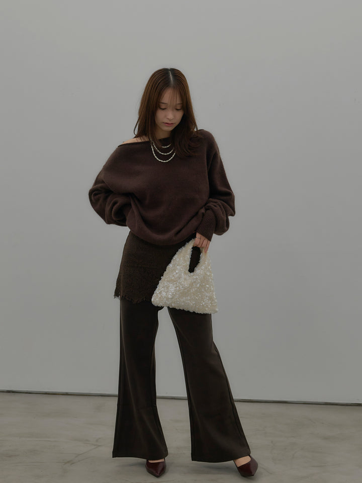 【premium touch】2wayショルダーニットプルオーバー