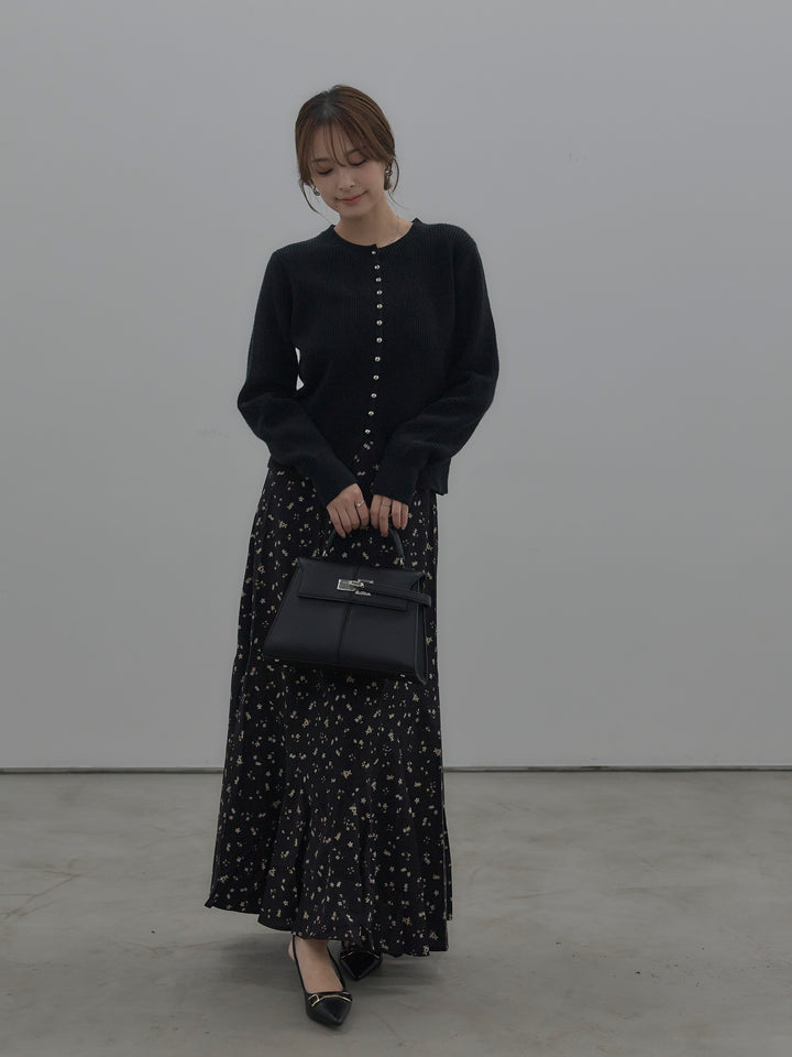 フラワーパターンマーメイドフレアスカート