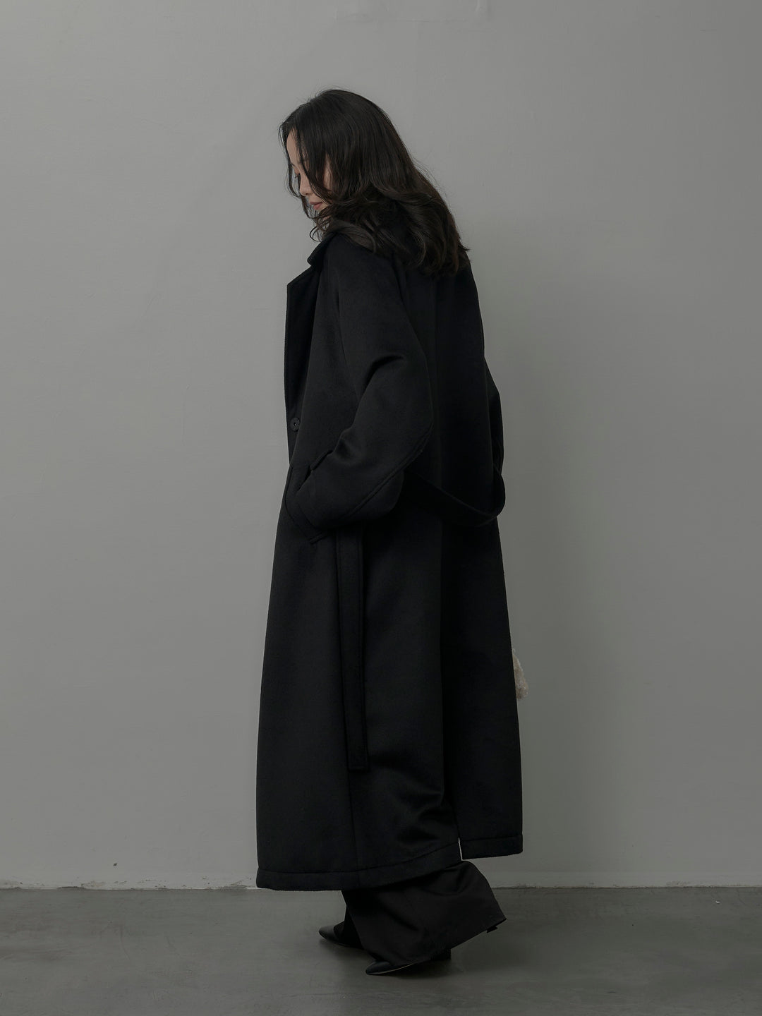 【Essential】ソフトウールリバートレンチコート