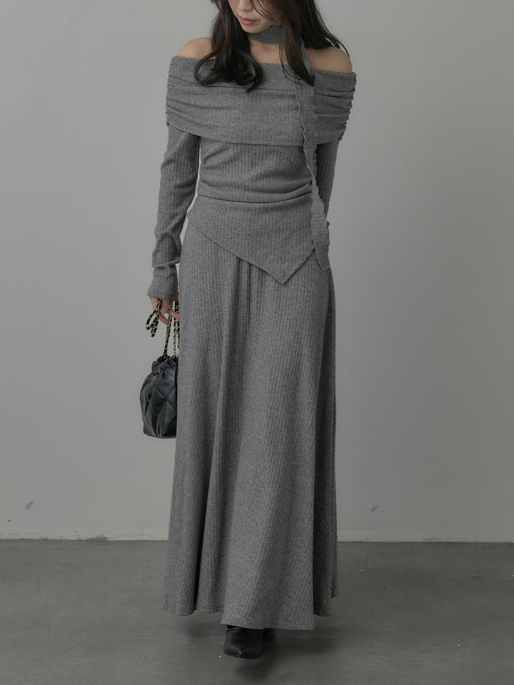 リブニットオフショルSETUP