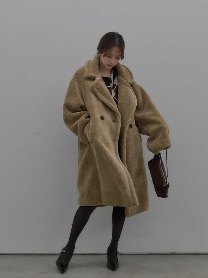 テディボアロングコート