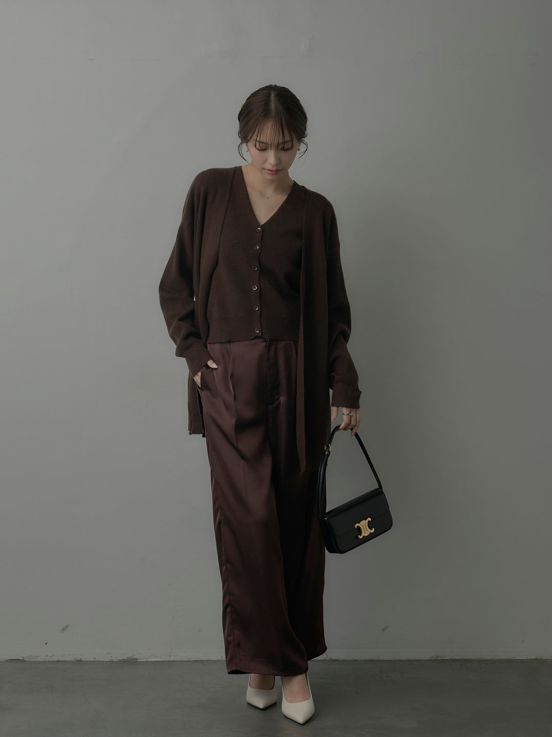 カーディガン&ニットベストアンサンブルSET