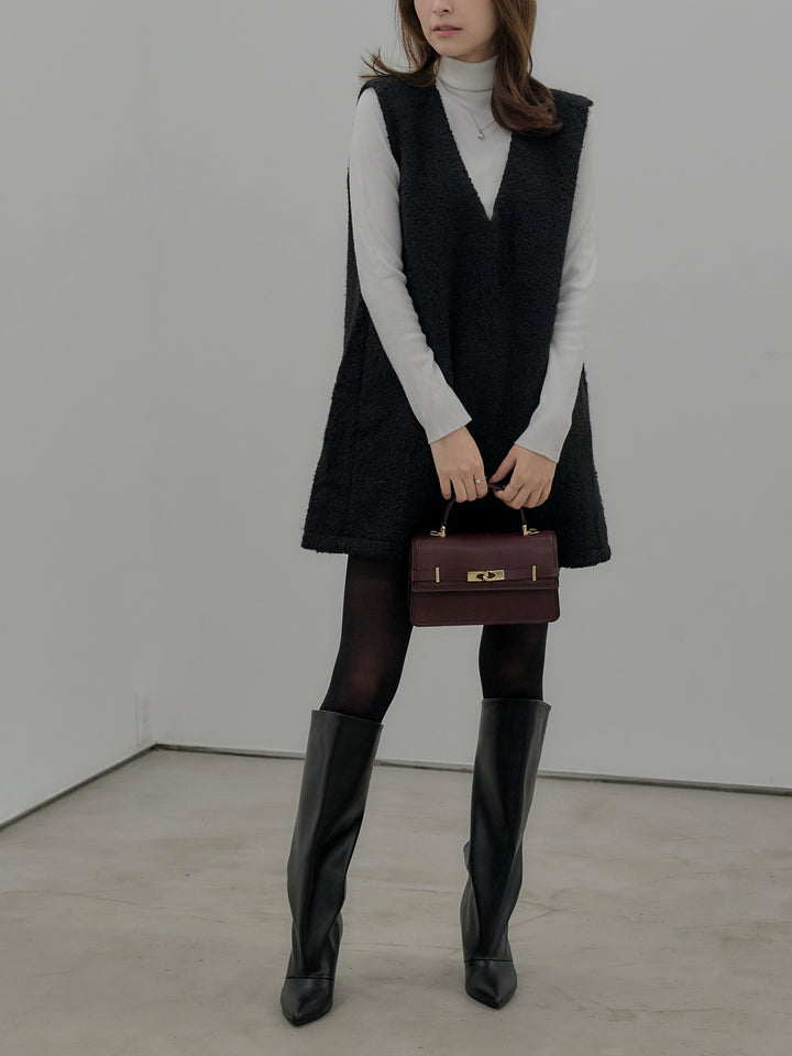 ブークレVネックミニワンピース