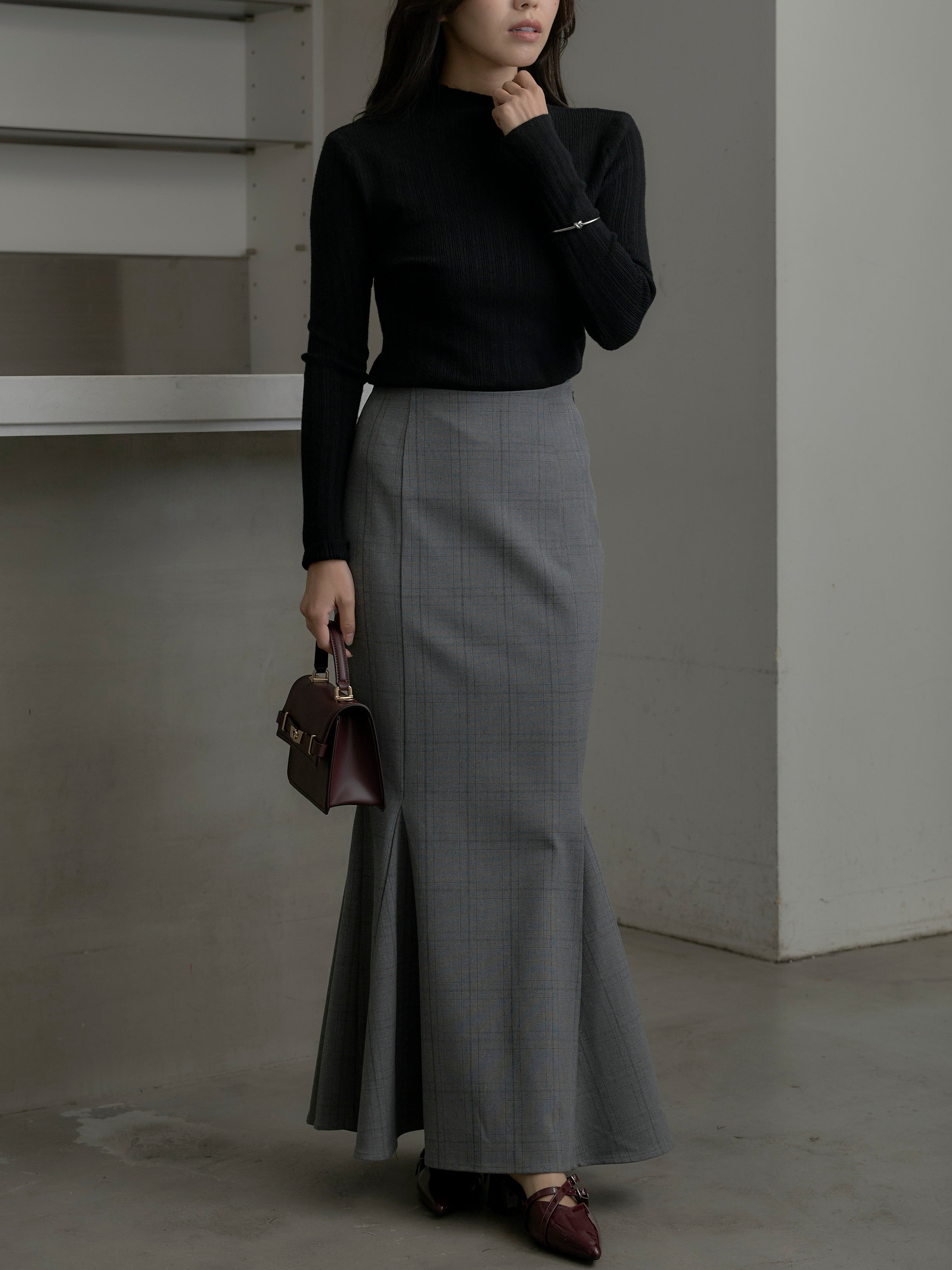 Essential】チェック柄マーメイドスカート – nairo