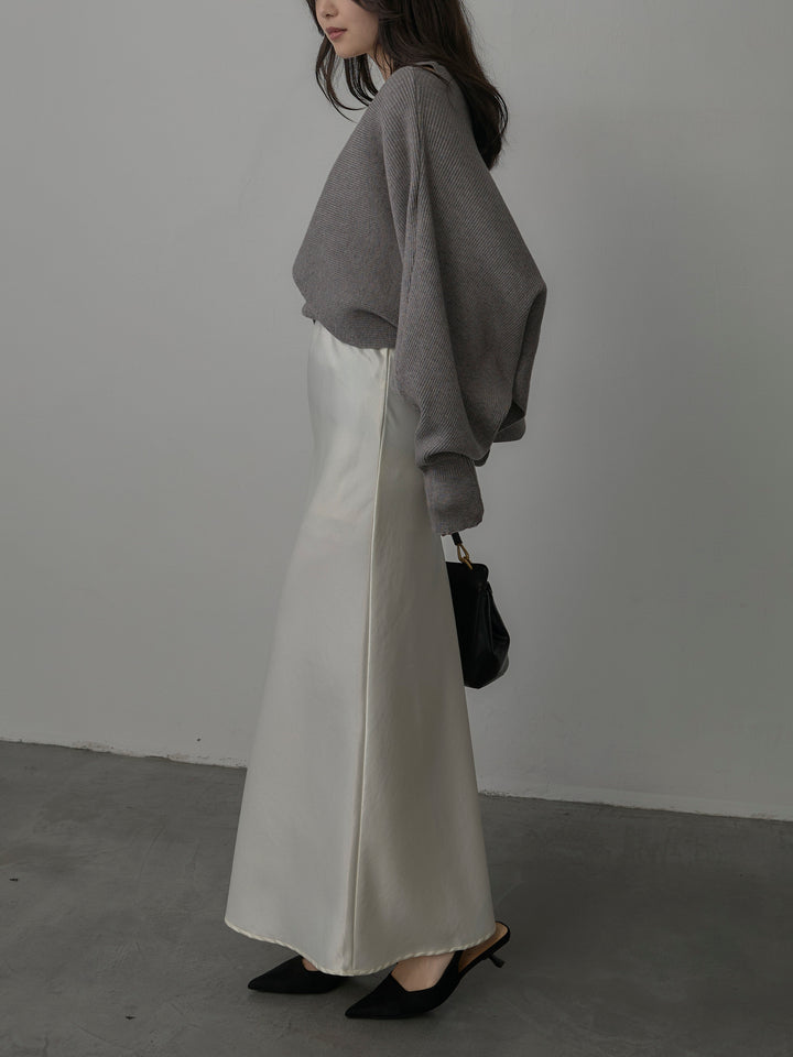 [予約]タンク付きクロスデザインニットプルオーバー