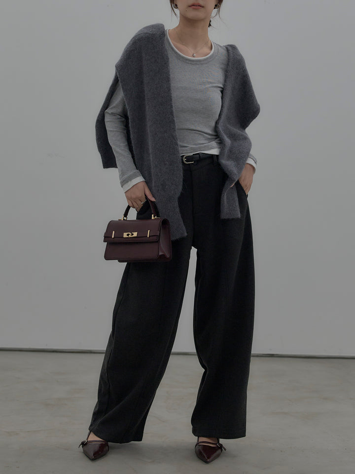 カーブデザインスウェットライクパンツ