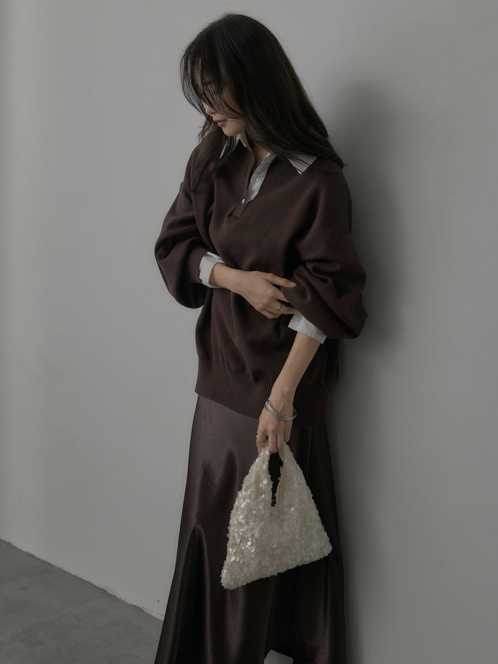 【SET】襟付きポロトップス+襟付きポロトップス(2set)