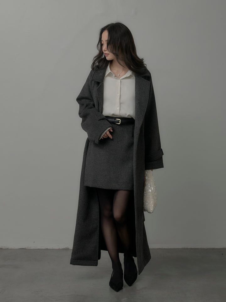 【Essential】ウールタッチミニスカート