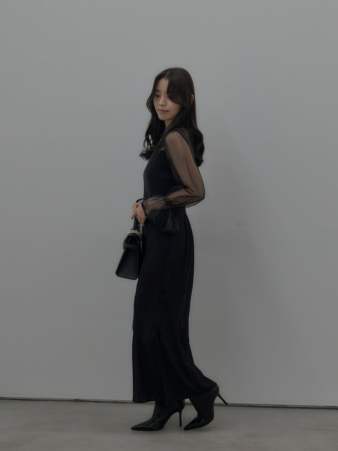 【essential】スタンドカラーマーメイドドレス