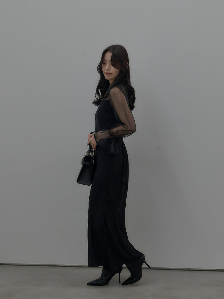 【essential】スタンドカラーマーメイドドレス