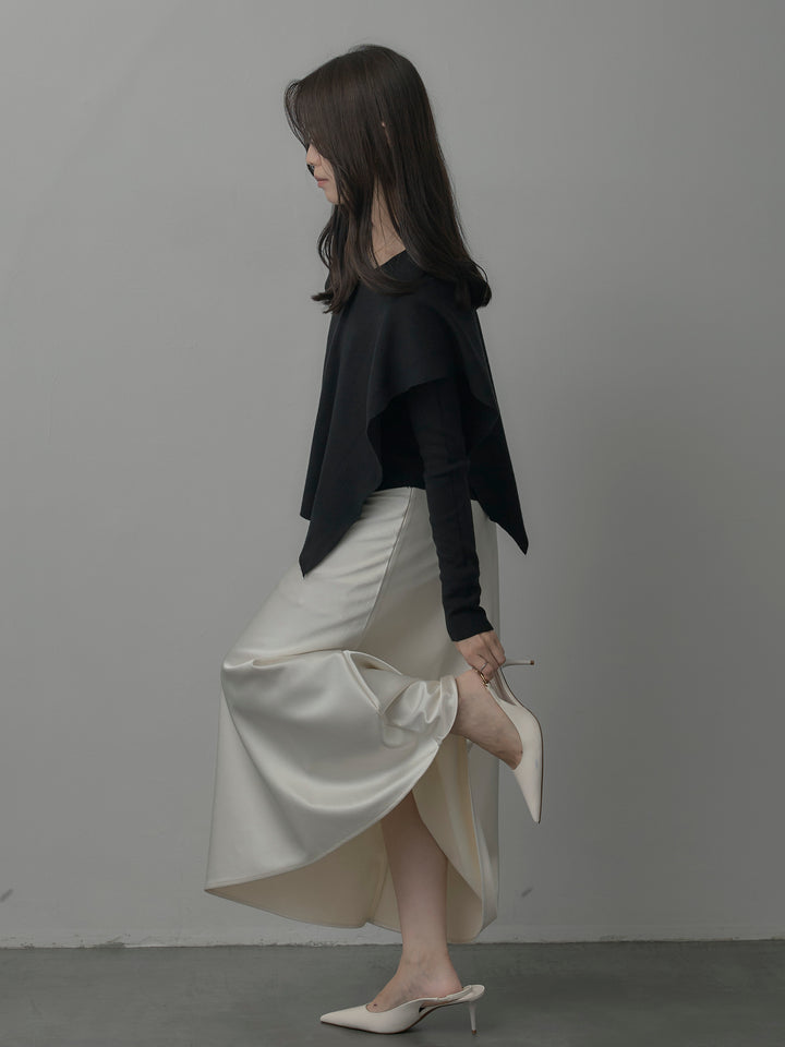 ヘビーサテンAラインスカート