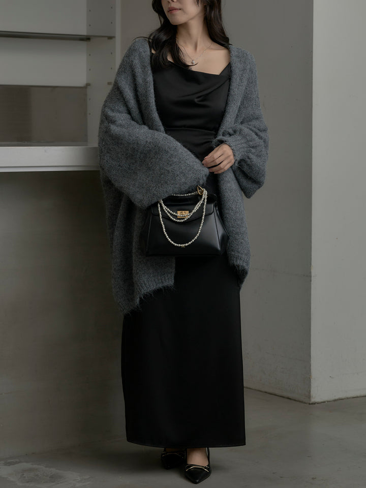 モヘアライクオーバーニットカーディガン