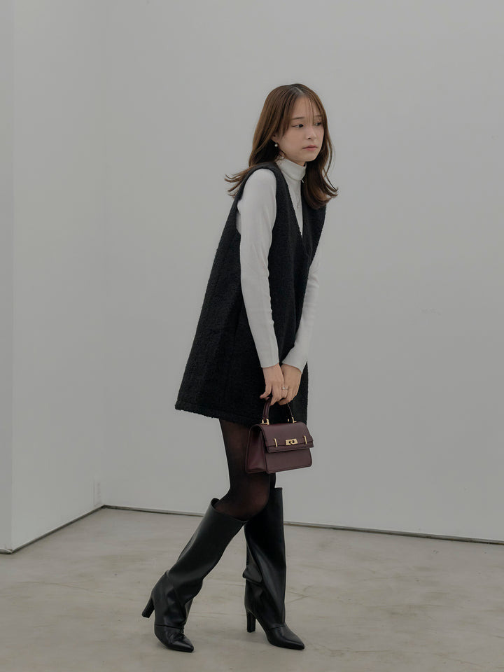 ブークレVネックミニワンピース