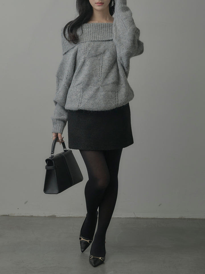 ブークレ台形ミニスカート