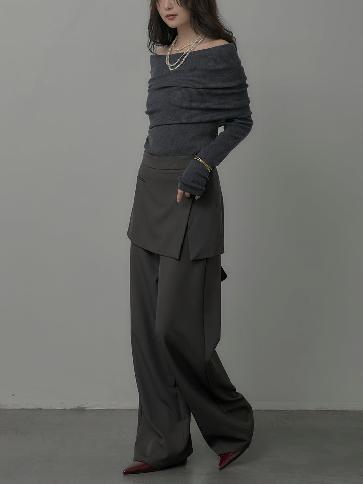 [予約]ラップワイドパンツ