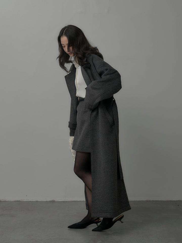 【Essential】ソフトウールリバートレンチコート