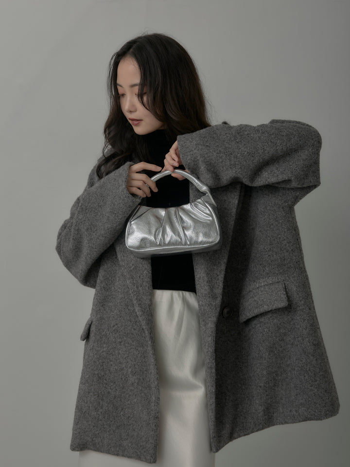 【SET】【Essential】オーバーサイズジャケットコート+ナローAラインサテンスカート(2set)