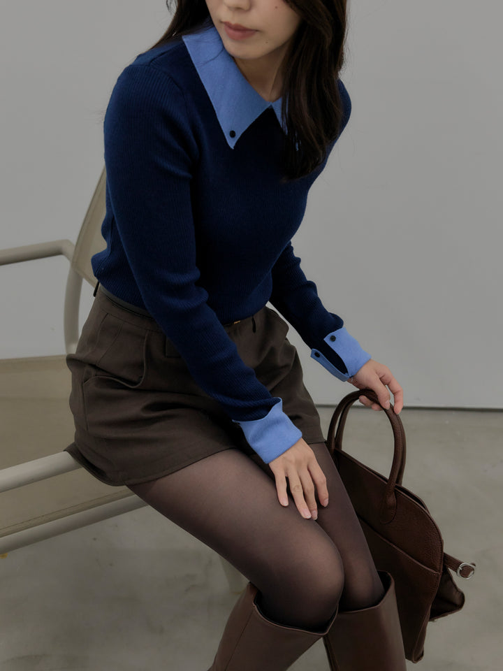 ウールタッチミニショートパンツ