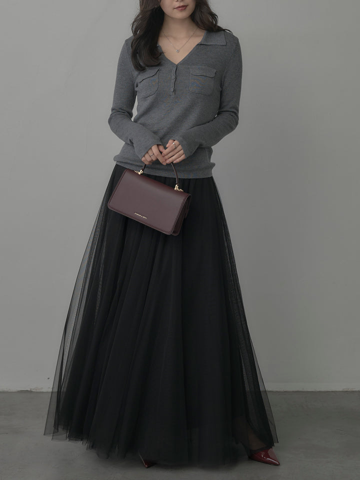 [予約]ボリュームチュールスカート【M】