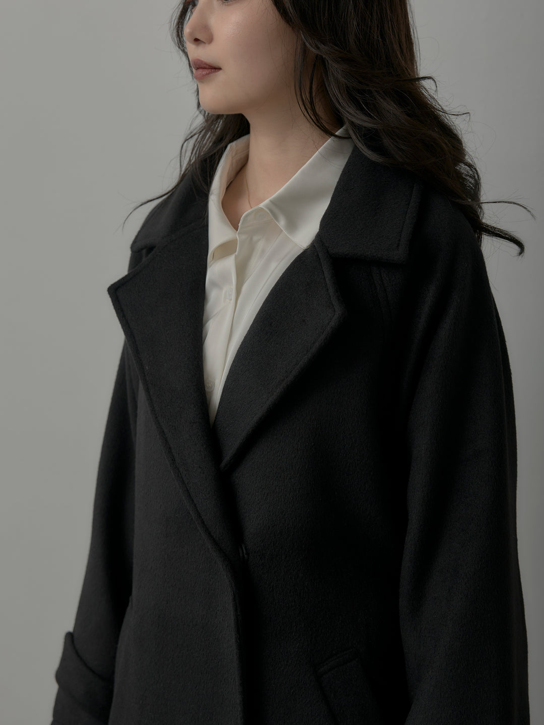 【Essential】ソフトウールリバートレンチコート