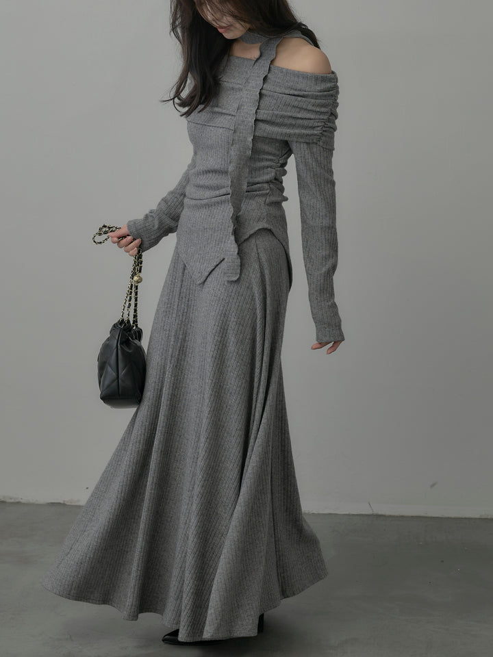 リブニットオフショルSETUP