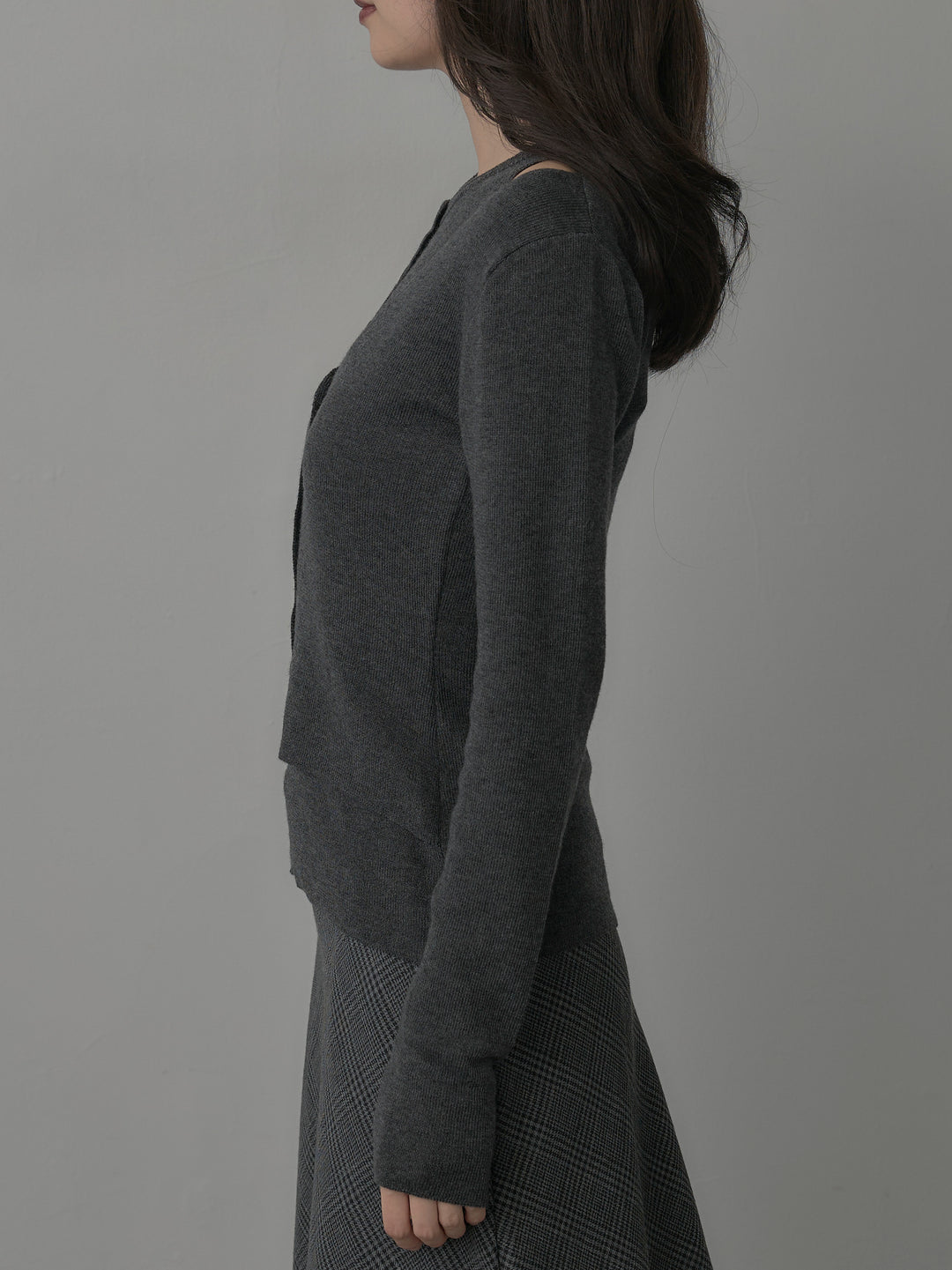 [予約]レイヤードデザインニットトップス