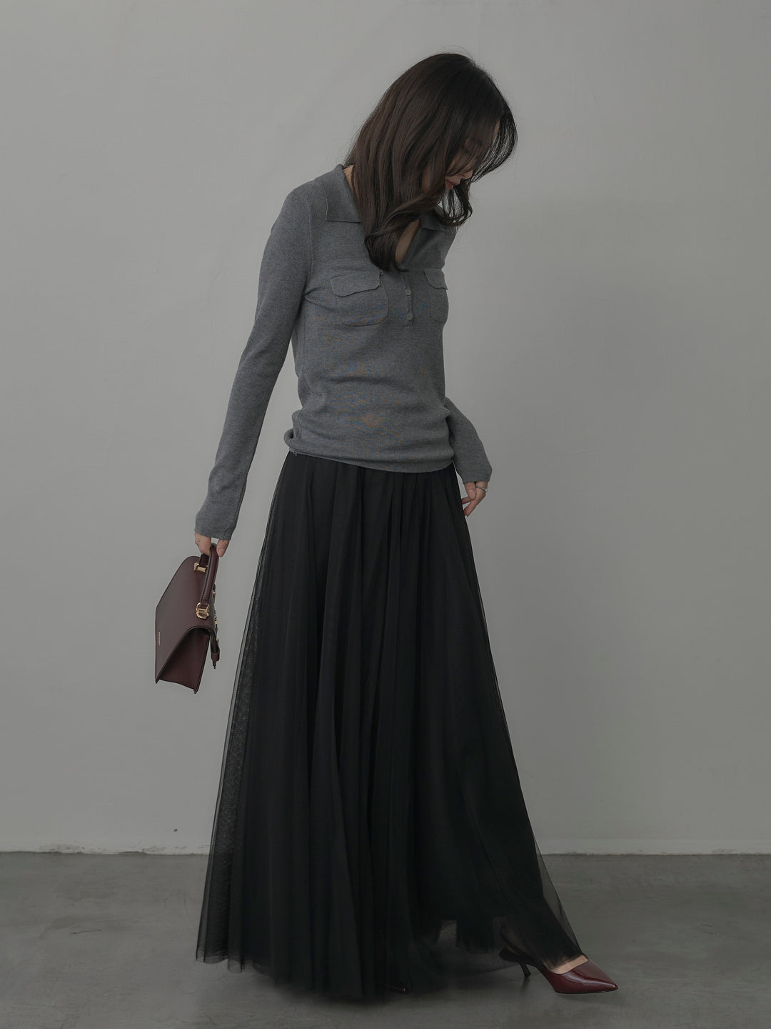 [予約]ボリュームチュールスカート【M】