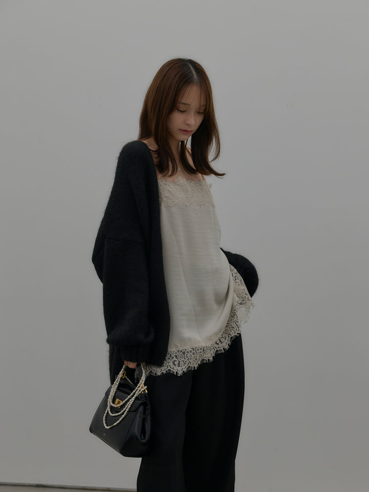 レースサテンキャミソール