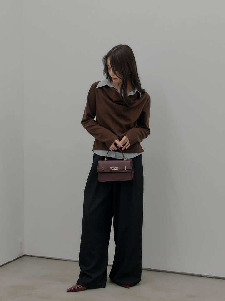 デザインタックワイドパンツ