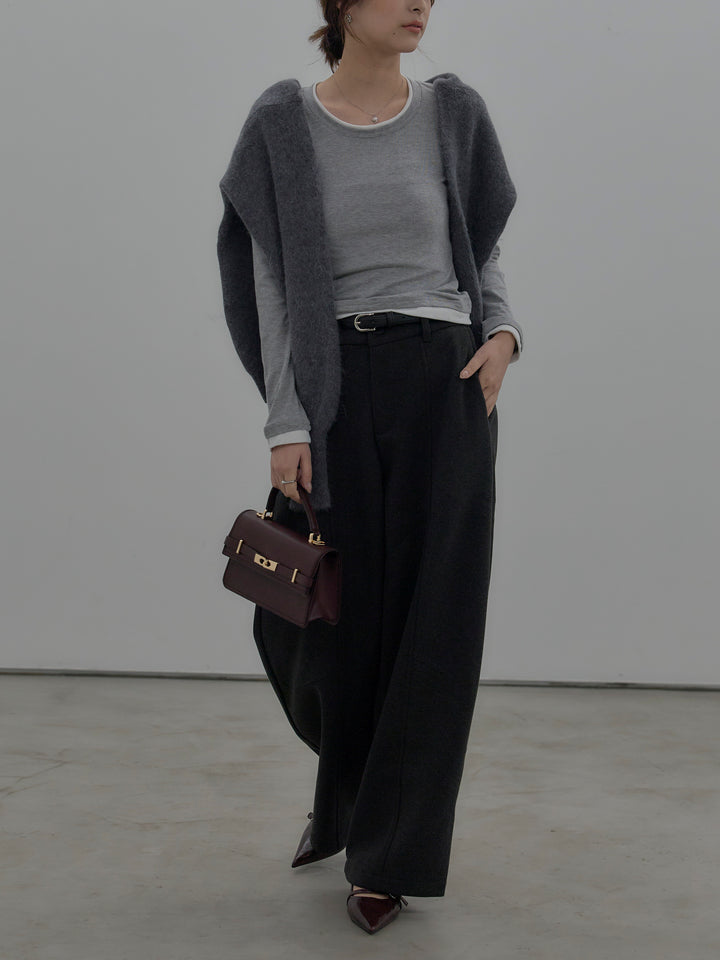 バイカラーレイヤードカットソー